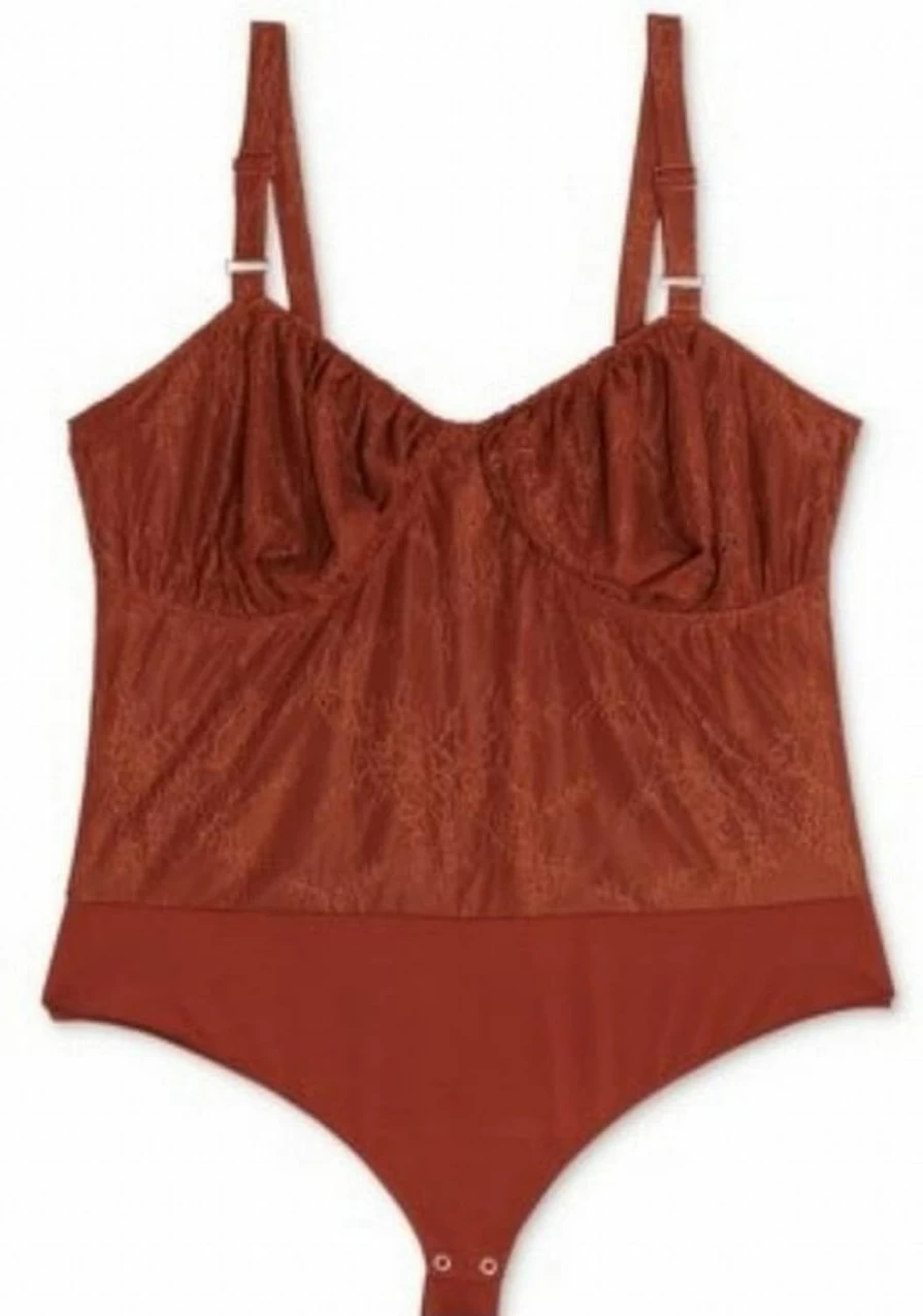 Danielle Bernstein Women's Lace Thong Bodysuit - Juniors Stylish Comfort