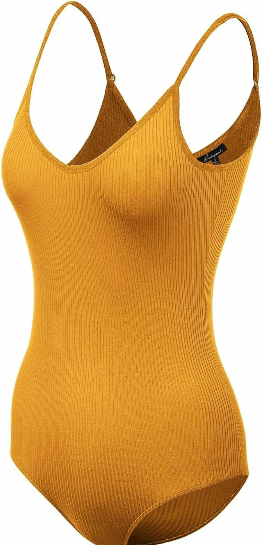 HATOPANTS Women's Ribbed Cotton Scoop Neck Racerback Tank Top Halter Bodysuit
