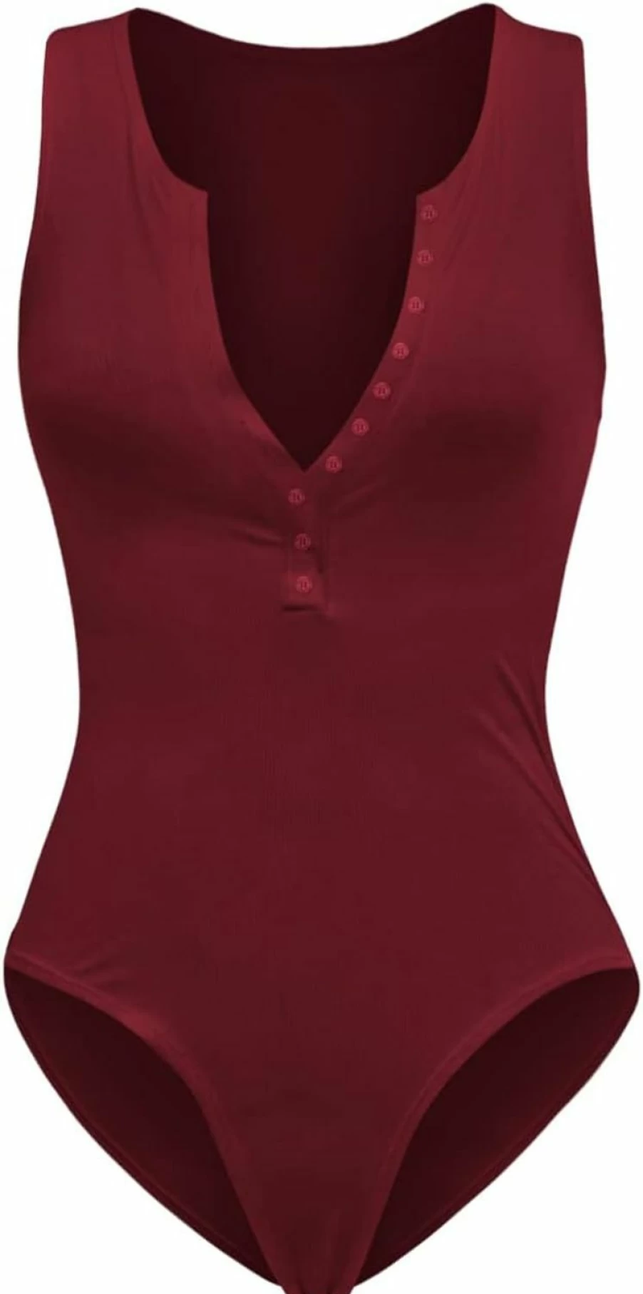 AviviRuth Women's Sexy Scoop Neck Bodysuit - Sleeveless Button Down Jumpsuit for Clubwear & Night Out