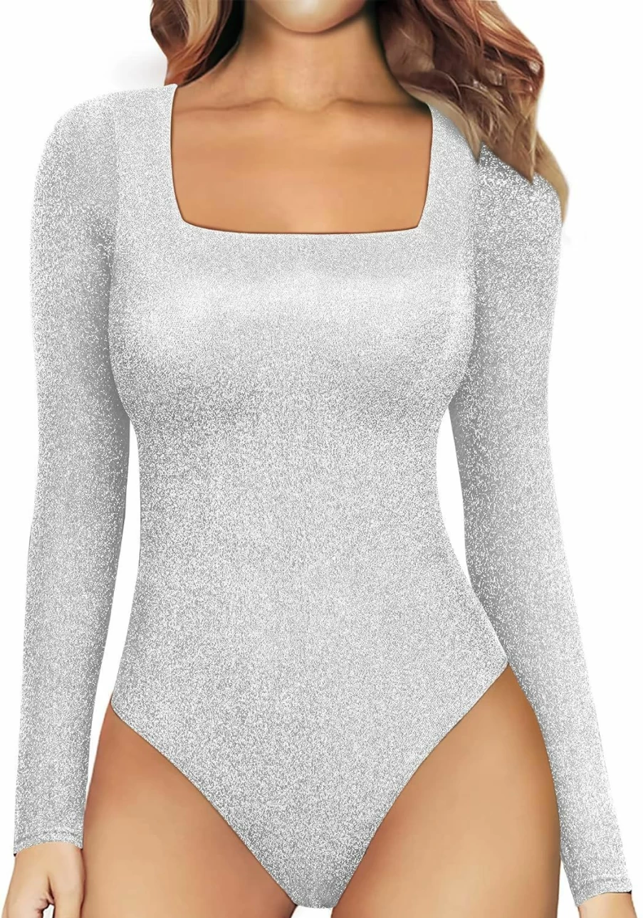 "Nlife Women's Sexy Square Neck Halter Backless Bodysuit - Strapless Sweetheart Neckline Low Back Jumpsuit Tank Top"