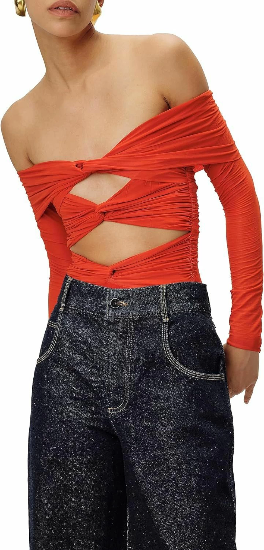 Ronny Kobo Women's Fitz Bodysuit - Slim Fit Stretchable Comfortable Casual T-Shirt Top