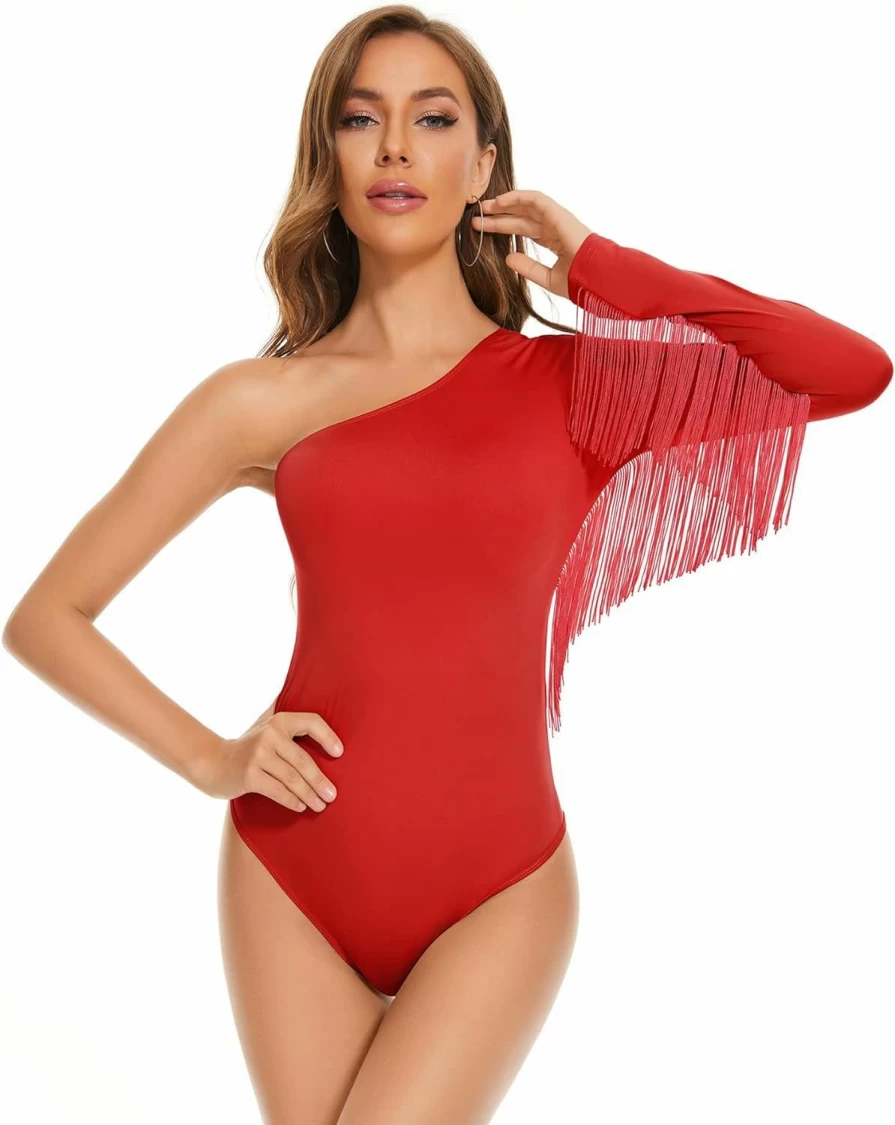 Zando Women's Sexy Sleeveless Bodysuit - Tummy Control Square Neck Tank Top for Going Out